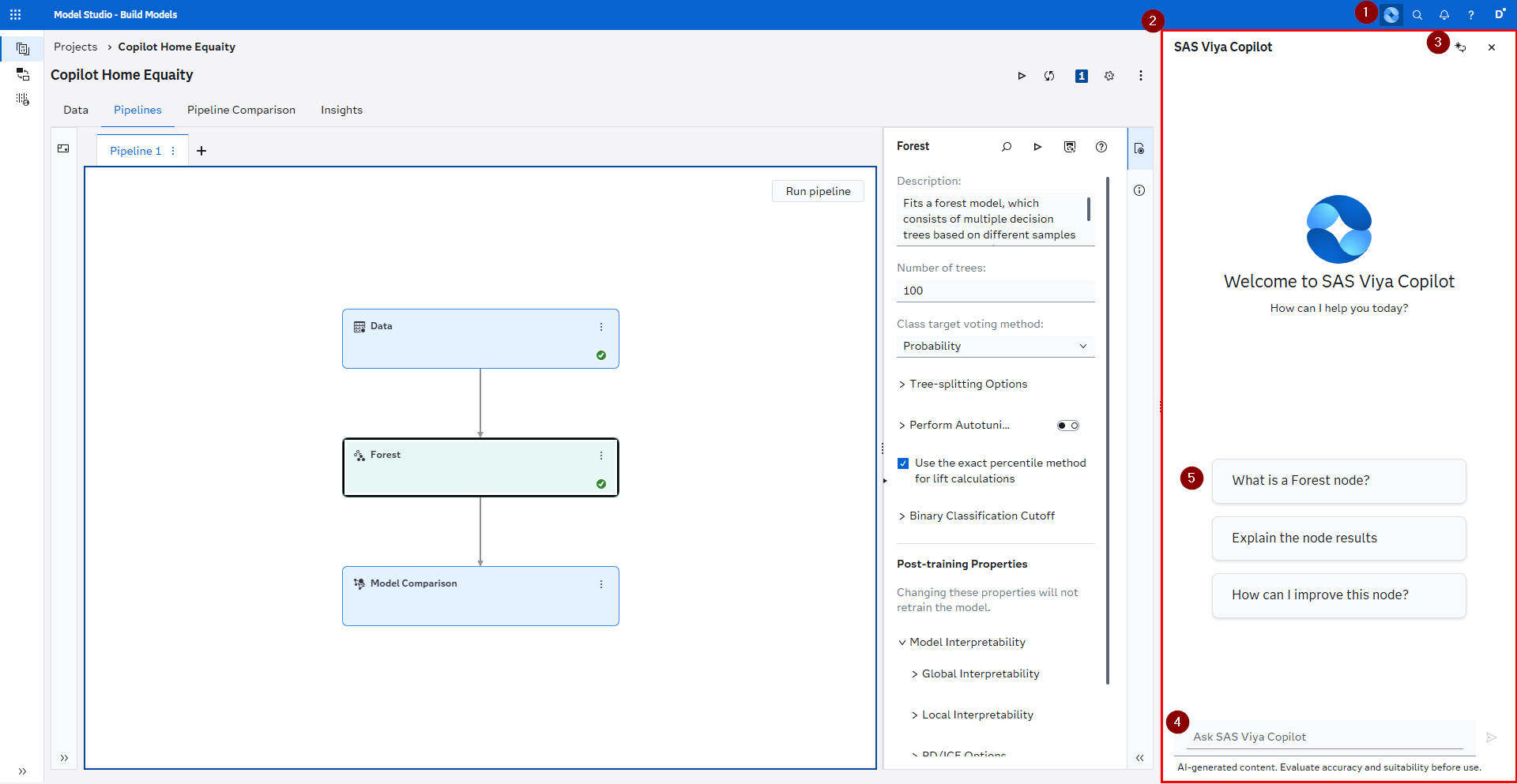 SAS Viya Copilot Side Pane